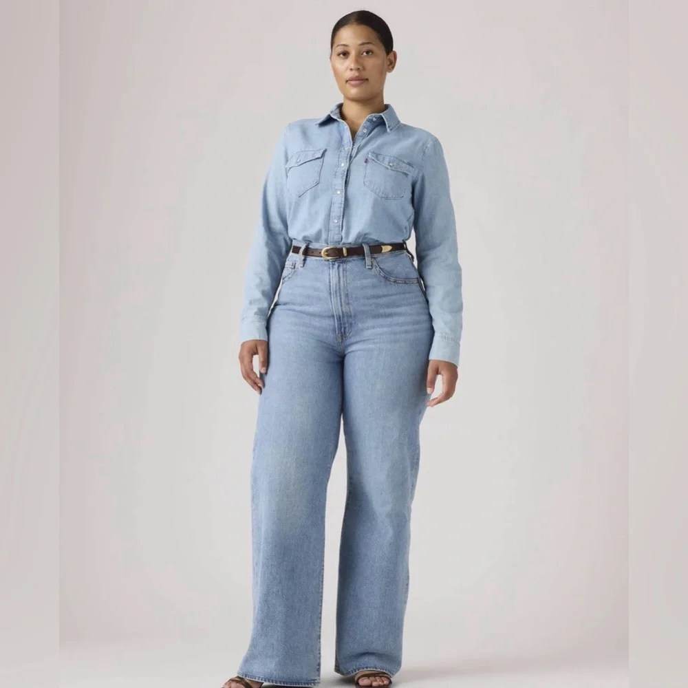 LEVI’S RIBCAGE WIDE LEG WOMEN'S JEANS - Picture 4 of 15